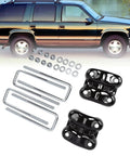 Rear Axle U Bolts And Plates Kit For Full Size 1500 Series Pickups And SUVs, Aftermarket Replacement Axle Hardware With OE Numbers 15592585 15592586, heavy-duty U-bolt set with plates and nuts