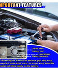 Heavy Duty Car Battery Terminal Adapters Slick Pure Lead Post Shims installed on a battery for secure electrical connection.