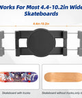 Skateboard Deck Wall Mount 360-Degree Rotating Hanger Extending Floating Display Rack for adjustable 4.4-10.2 in boards