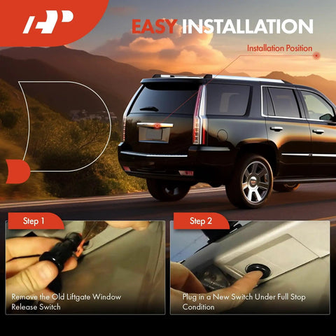 Rear Hatch Button For Liftgate Window Release Switch Replacement Drop In Fit For GM SUVs 2007 To 2014 Suburban 1500 2500 Tahoe Yukon Escalade Cadillac 15798062 22863048 installation guide