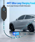 Top Shelf Performance Delivered By Forty Foot Level One And Two Portable Electric Charger With J1772 Connector, 40ft cable for flexible charging.
