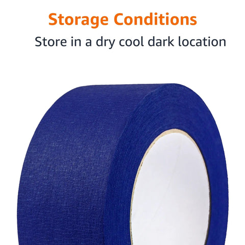 Blue Painters Tape For Crisp Clean Lines And Easy Removal No Residue 1.88 Inch By 60 Yard 6 Rolls Indoor Use On Walls Baseboards Tile Glass