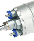 Heavy Duty Internal Fuel Pump Direct OE Replacement smooth fuel delivery close-up of connections and cast housing.
