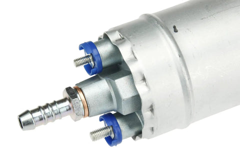 Heavy Duty Internal Fuel Pump Direct OE Replacement smooth fuel delivery close-up of connections and cast housing.