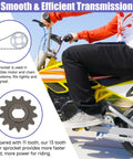 25h Chain Sprocket Kit With 132 Link Chain And 13 Tooth Motor Sprocket And 25h Chain Tensioner For Razor MX650 on bike