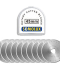 Beastly 45mm Rotary Cutter Blades 10 Pack Refill Fits Olfa Dafa TrueCut super sharp durable for quilting sewing scrapbooking projects