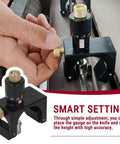 Person adjusting Magnetic Planer Blade Setting Jig, Adjustable Knife Height Gauge Setter for jointer and planer setup