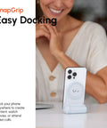 SnapGrip Pro Phone Camera Grip And Magnetic Power Bank With Qi2 Wireless Charging MagSafe Compatible Shutter Button All Phones Tabletop Dock