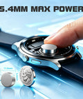 Heavy Duty LR44 AG13 357 Alkaline Button Cell Batteries 10 Pack 1.5V Coin Cells next to a watch with a finger pressing the battery.