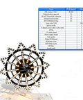 Close-up of assembled 7 Color Ferris Wheel Soldering Practice Kit Rotating LED Electronics DIY Project for Kids and Students