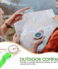 Directional Thumb Compass Outdoors Hiking Grab And Go Travel Navigator Tool Backpacking And Orienteering Durable Acrylic Shell Easy Map Alignment