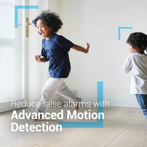 Children playing near an Indoor Home Security Camera With 360 Degree Pan, 1080P HDR, Super Wide Angle, Color Night Vision, 2-Way Audio