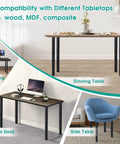 28 Inch Adjustable Metal Desk Legs Set Of 4 Heavy Duty Steel Feet for DIY, compatible with various table styles and materials.