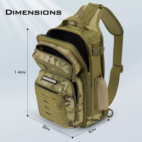 BlowBak Tactical Sling Tackle Bag Lightweight Fishing Backpack, A Versatile Gear Organizer For Anglers On The Go