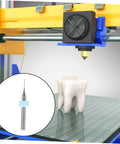 Pro Grade 30 Piece Nozzle Kit And PCB Drill Bit Set For 3D Printer Nozzles Unclogger Kit in use with a 3D printer cleaning bit