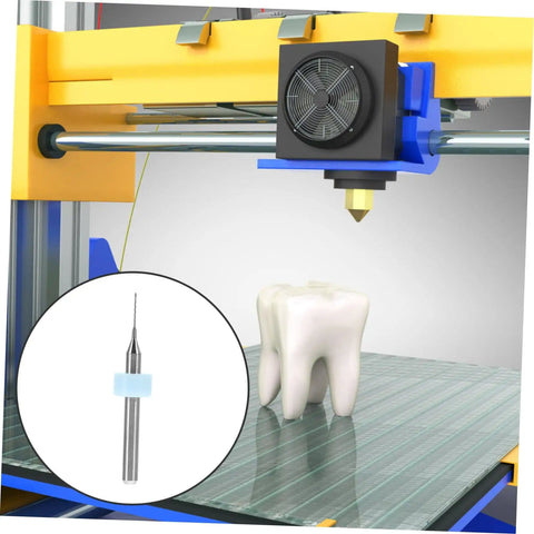 Pro Grade 30 Piece Nozzle Kit And PCB Drill Bit Set For 3D Printer Nozzles Unclogger Kit in use with a 3D printer cleaning bit