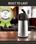 74 Ounce Thermal Coffee Carafe With Pump Keeps Drinks Hot Up To 12 Hours And Cold Up To 36 Hours Vacuum Insulated Stainless Steel