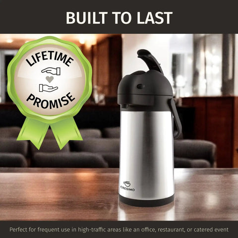 74 Ounce Thermal Coffee Carafe With Pump Keeps Drinks Hot Up To 12 Hours And Cold Up To 36 Hours Vacuum Insulated Stainless Steel