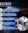 Front Wheel Hub Bearing Assembly 5 Lug Fits Nissan Altima 2007-2018, Maxima 2009-2021, product features highlighted
