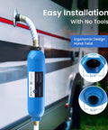 Road Tripper Essential RV And Marine Water Filter Arrives With Flexible Hose Protectors In A Reliable Two Pack, showing easy installation.