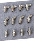 Heavy Duty 45 Piece Grease Fitting Assortment Kit With M8x1 Straight 90 Degree And Bend Zerk Fittings Steel Construction