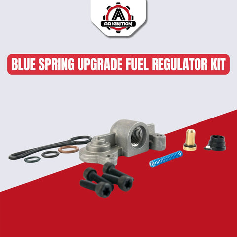 6.0 Powerstroke Blue Spring Fuel Pressure Kit Upgrade for Ford F-Series Trucks 2003 2004 2005 2006 2007, complete components shown