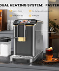 Super Automatic Espresso Machine With 20 Bar Pressure Pump And Built In Burr Grinder For Smooth Daily Grinds Features Rapid Heat Up and touchscreen.