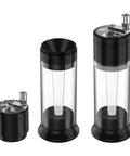 3-In-1 Hand Crank Spice Grinder Roller Crusher Filler for flower buds with magnetic lid, durable zinc alloy, side view