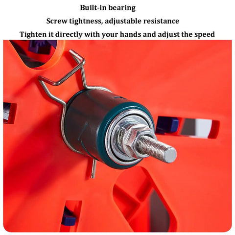 Close-up of bearing and screw details on Heavy Duty Cable Spool Dispenser With Wheels For Industrial Wire Unroller