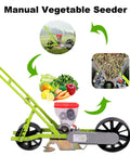 Hand Push Garden Seeder For Row Crops, Handy Planting Tool With Precise Sowing, Adjustable Depth 0-5cm And Spacing 3-50cm
