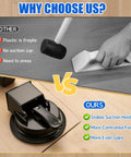 Comparison of Floor Gap Fixer Tool For Laminate And Vinyl Flooring Plank Gap Repair Kit with easy suction base vs competitor tool.