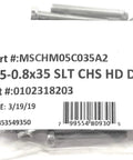 Top Shelf M5 X35 Stainless Steel Slotted Cheese Head Machine Screws Din84 A2-70 Heavy Duty Fasteners Pack Of 25 in resealable packaging.