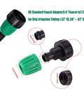 4 Pack Three Quarter to One Half Inch Faucet Adapter for Drip Irrigation Hose and Tubing US Standard Easy Hookup close-up view