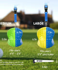 Forearm Connection Golf Swing Trainer For Consistent, Precise Swings That Fix Slice, Scooping, And Chicken Wing sizes, tees visible