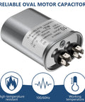 10 MFD 370 440 VAC Round Motor Run Capacitor For Air Conditioner Condenser And Heat Pump Systems Replacement Easy Install