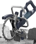 8800W Brushless Electric Circular Saw for Reinforced Concrete and Masonry Cuts with 270mm Depth and Dust Free Operation, close-up view showing saw blade.