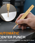 Pro Grade Heavy Duty HSS Titanium Step Drill Bit Set With Automatic Center Punch shown in use on metal surface
