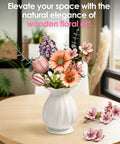 3D Wooden Flower Puzzle Kit For Adults, Dope DIY Botanical Orchid Build Set, Purple Moth Orchid Craft Project, Perfect Gift For Mother's Day, Valentine's Day, Teacher's Day, Home Decor And Creative Relaxation. Wooden floral bouquet in vase