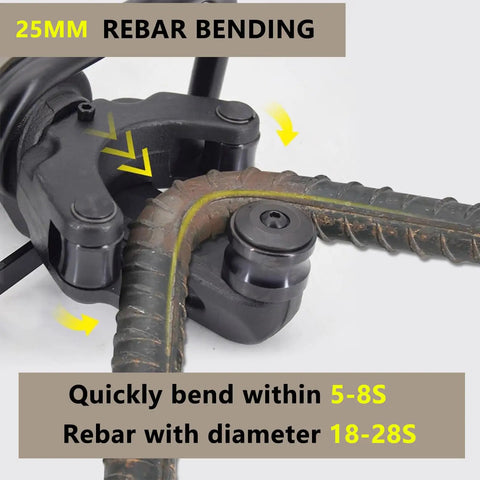 Heavy Duty Electric Rebar Bender Machine With Brushless Motor bending 25mm rebar quickly with hydraulic tool for metalworking.