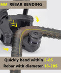 Hot Shot 28Mm Electric Hydraulic Rebar Bender Machine Portable Handheld Tool bending 25Mm steel rebar with quick setup.
