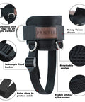 Secure Fit Two Pack Ankle Straps For Cable Machine With Crazy Comfy Neoprene Padding And Bombproof Steel Double Hooks, showing velcro and D rings.