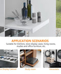 Heavy Duty Soft Close Undermount Drawer Slides With Full Extension Pull Out Shelf Glides For Kitchen Cabinet Trash Brackets Without Side Panels in a display cabinet.