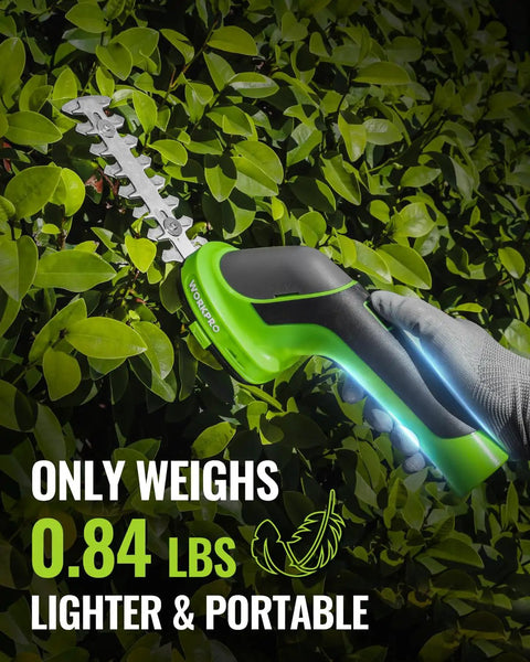 Gardener using 2-In-1 Cordless Hedge Trimmer And Grass Cutter, 3.6V Electric Trimmer With 4.0Ah Removable Battery in garden