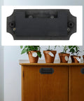 Hidden Ring Pull Drawer Handle Set 2 Pcs Zinc Alloy Flush Mount Cabinet Handles with 82mm Hole Spacing on wooden dresser