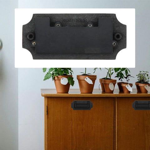 Hidden Ring Pull Drawer Handle Set 2 Pcs Zinc Alloy Flush Mount Cabinet Handles with 82mm Hole Spacing on wooden dresser