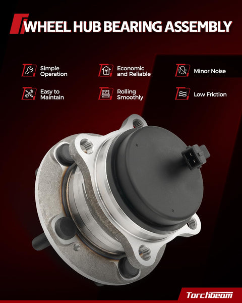 Beefy Rear Wheel Hub Bearing Assembly 512370 Compatible With 2007 2014 Toyota Yaris, 2012 2019 Prius C, And 2013 Scion iQ