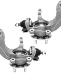 Front Pair Steering Knuckles And Wheel Bearing Hubs Assembly For 2010 2011 2012 2013 Ford Transit Connect Replacement OEM Grade
