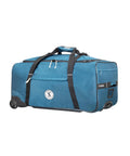 Sport 105 Wheeled Dive Bag With Telescopic Tow Handle Dual Carry Handles And Duffel Straps For Scuba Gear Denim Blue Fabric