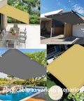 5x12 Ft Waterproof Rectangle Sun Shade Sail Canopy With Grommets UV Blocking Pergola Shade Cover in outdoor settings