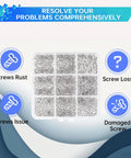 No Sweat White Screw Replacement Kit For Samsung Galaxy Phones complete assorted hardware parts displayed in organized tray.